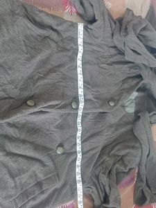 Stylish Grey Hooded Coat