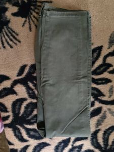 Olive Green Casual Trousers