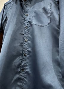Men's Navy Satin shirt for wedding &amp; party