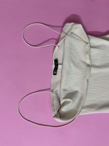 ZARA white ribbed bodysuit