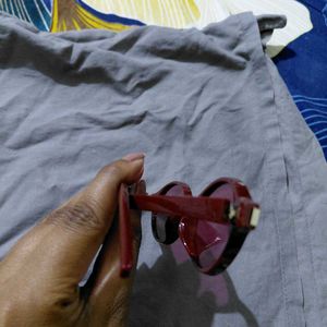 Maroon Oval Sunglasses