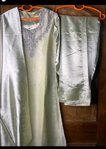 Elegant Silk Kurta Set with Embellishments