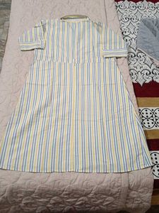 Striped Button-Up Shirt Dress