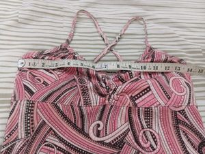 Pink Swirl Print Mini Dress