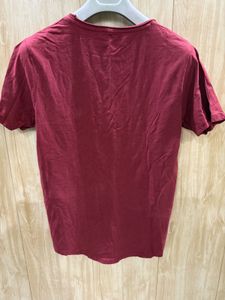 Unisex Maroon Round Neck T-Shirt