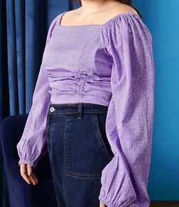 Purple Long Sleeve Top .size- S