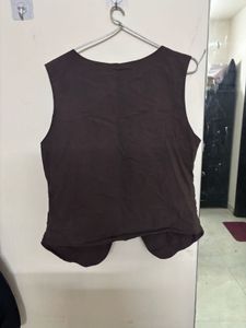 Elegant Brown Embroidered top