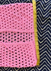 Pink Crochet Cardigan