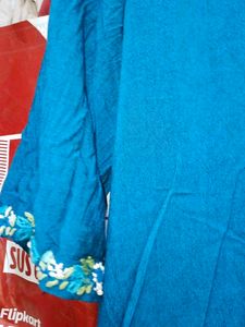 Beautiful Blue Embroidered Kurta