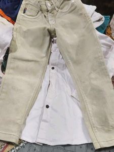 Men's White Shirt and Beige Pants