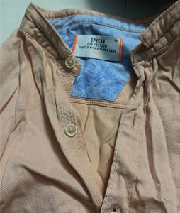 Men's Casual Peach Shirt