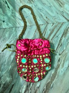 Embroidered Clutch Bag