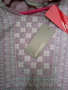AVAASA MNM LAVENDER STRAIGHT KURTA