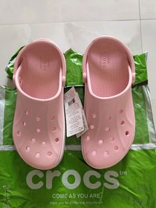Trendy Pink Crocs Slides