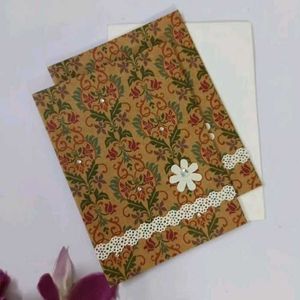 Handmade Greeting Card-cum-Money Envelope (Pair)