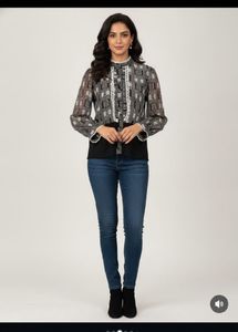 Stylish Printed Long Sleeve Top