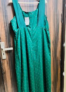 Elegant Green Polka Dot Jumpsuit