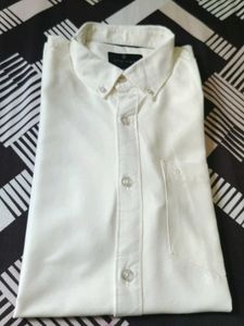 premium Cream Tessel febric Party Wear Shirt