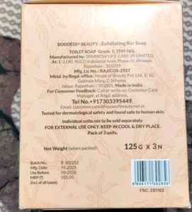 Goddess Beauty Exfoliating Bar Soap