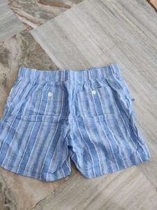 Striped Linen  Shorts