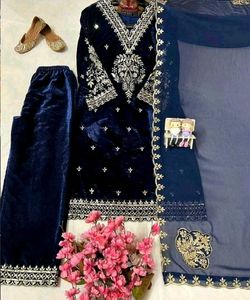 Navy blue pakistani suit ,FIXED PRICE