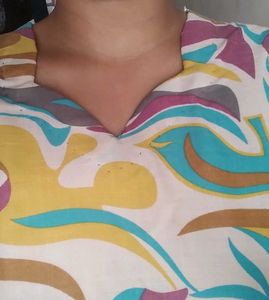 Vibrant Abstract Print Kurta Set