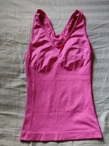 Pink Seamless Sports Bra Tank Top