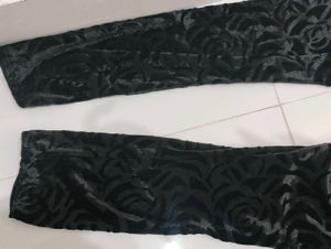 Velvet Rose Pattern Pants
