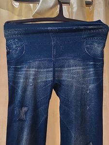 Blue Denim Style Leggings