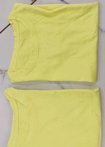 Vibrant Yellow T-Shirt & shorts