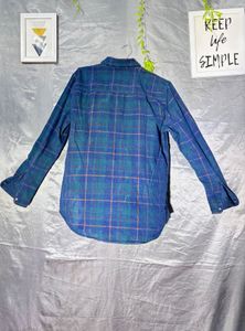 ESPIRIT Blue Plaid Long Sleeve Shirt