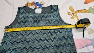 Oltre Zigzag Multi-Colored Sleeveless Top