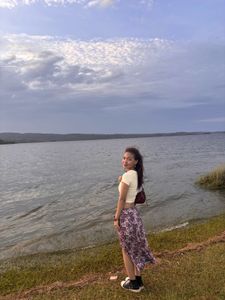floral long skirt