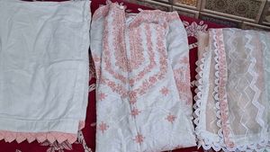 Embroidered White Kurta Set with Dupatta