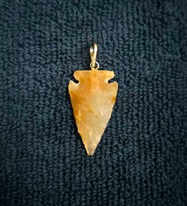 Arrow Head Natural Semi Precious Stone Pendant
