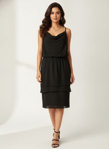 Chic Black Layered Dress