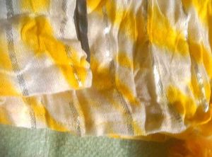 Yellow Scarf with Pom Po