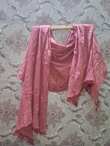 Beautiful Pink Dupatta with Tassels of 1
