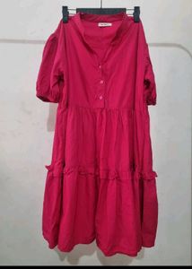 Chic Pink Tiered Mini Dress🌷🍒
