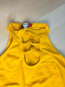 Yellow Cut-Out Halter Top🌻