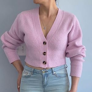 h&m pink cropped cardigan 💐🎀