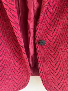 Women's Red Textured Blazer