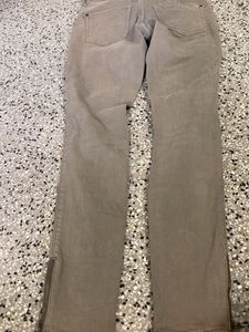 Olive Green Zipper Pocket Skinny Jeans