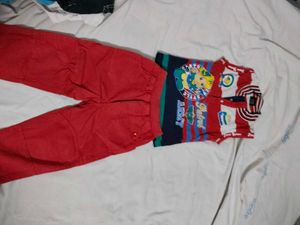 combo kids Cute Boy Red Outfit