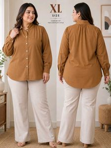Comfortable Long Sleeve Button-Up Top