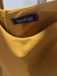 Mustard Yellow Jumpsuit with Cap Sleeves
