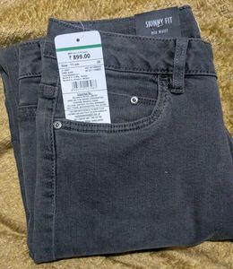 Brand New DNMX Grey Skinny Fit Mid Waist Jeans