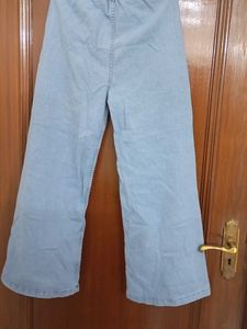 Light Wash Wide Leg Denim Pants
