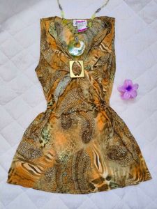 Boho Paisley Print vintage style Top