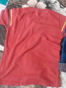 baby boy t-shirt  and denim shorts Set